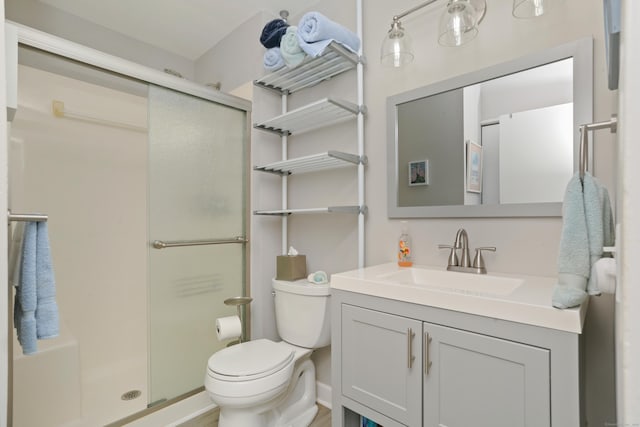 87 E Broadway Unit D, Milford, CT 06460 - full bath with toilet, vanity, a shower stall, and baseboards