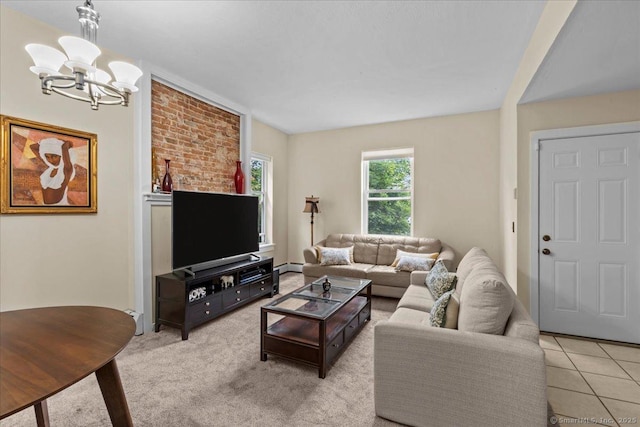 68 Morris St Unit 202, Hartford, CT 06114 - living room with a chandelier and a baseboard heating unit