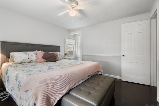 8 Maple Ave, Clinton, CT 06413 - bedroom featuring ceiling fan, baseboards, and wood finished floors