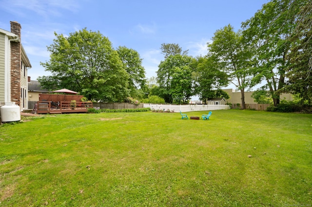 8 Maple Ave, Clinton, CT 06413 - view of yard with a wooden deck
