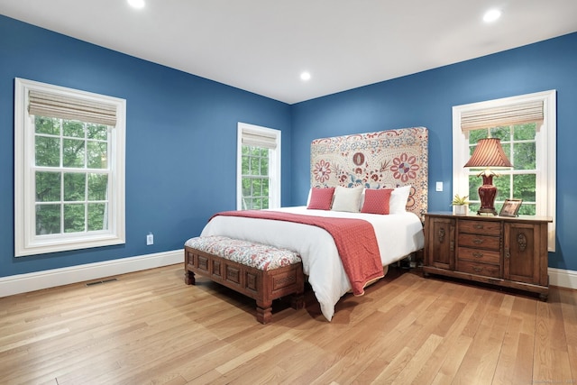 36 Fox Mdw, Marlborough, CT 06447 - bedroom with light wood-style floors, baseboards, and recessed lighting