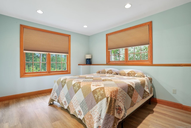 36 Fox Mdw, Marlborough, CT 06447 - bedroom with multiple windows, baseboards, wood finished floors, and recessed lighting