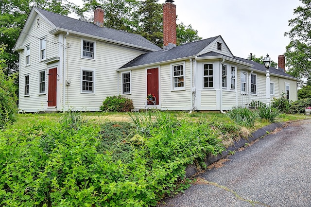 34 N Main St, Marlborough, CT 06447 - view of front facade with a chimney