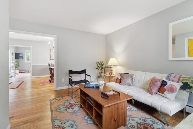 17 Linden St, Norwalk, CT 06851 - living room with light wood-type flooring and baseboards