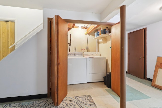 17 Linden St, Norwalk, CT 06851 - laundry room featuring washer and dryer and light floors