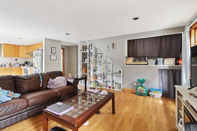 17 Linden St, Norwalk, CT 06851 - living room with light wood-style floors, baseboards, and recessed lighting