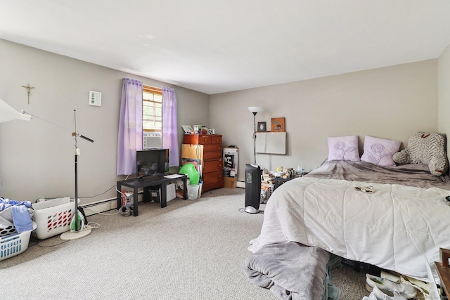 17 Linden St, Norwalk, CT 06851 - carpeted bedroom featuring a baseboard heating unit