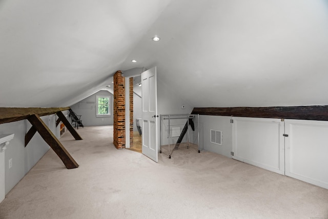 6 Landing Hill Rd, East Haddam, CT 06423 - additional living space with carpet flooring, lofted ceiling, and recessed lighting