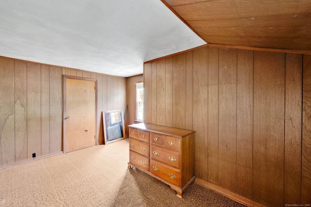 151 Mckee St, Manchester, CT 06040 - bonus room with wood walls, lofted ceiling, and carpet flooring