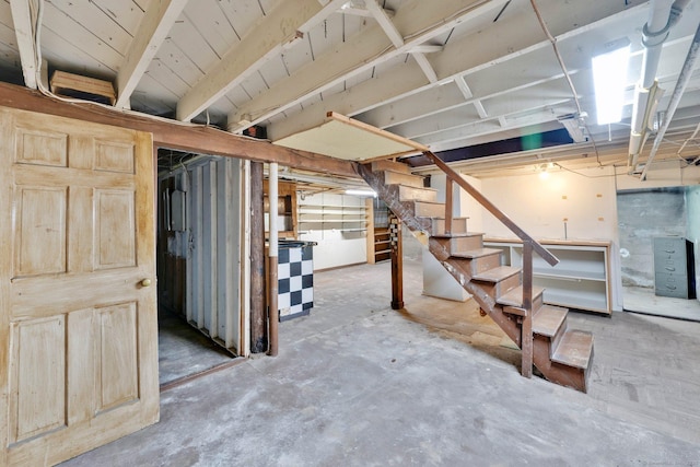 151 Mckee St, Manchester, CT 06040 - unfinished below grade area featuring stairs