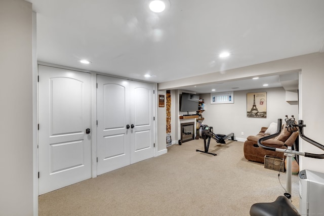 1 Freedman Dr, Norwalk, CT 06854 - exercise area featuring carpet, recessed lighting, and baseboards