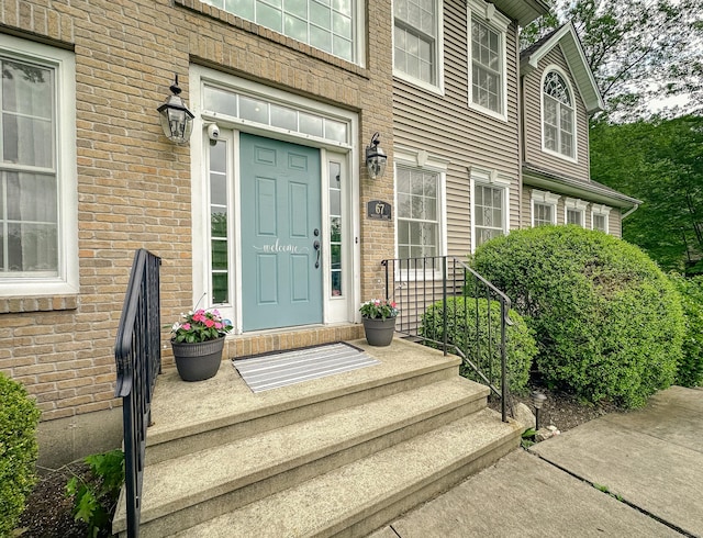 67 Melissa Ln, Prospect, CT 06712 - property entrance with brick siding