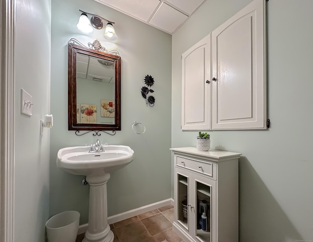 67 Melissa Ln, Prospect, CT 06712 - bathroom featuring a paneled ceiling and tile patterned floors