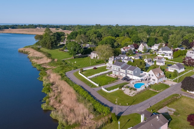 35 Soundview Ave, Old Saybrook, CT 06475 - aerial view of property's location featuring a nearby body of water, a pool area, and nearby suburban area