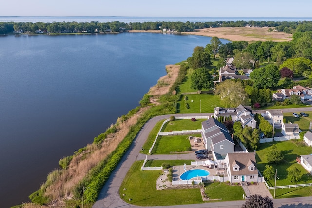 35 Soundview Ave, Old Saybrook, CT 06475 - aerial view of residential area with a nearby body of water and a pool