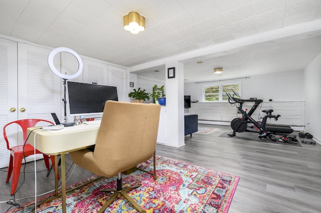 525 Bennetts Farm Rd, Ridgefield, CT 06877 - office with wood finished floors and baseboard heating