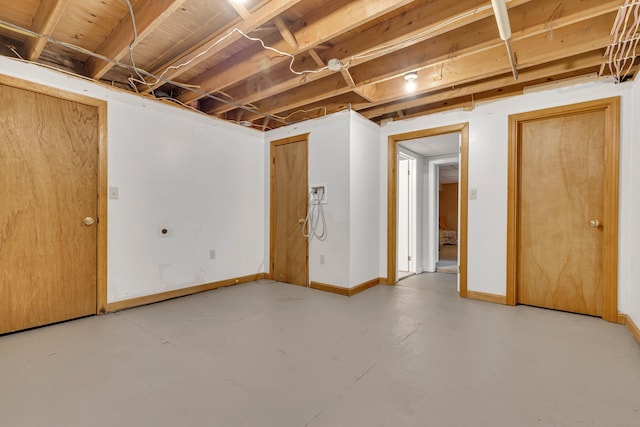 53 Pratt Rd, Plainfield, CT 06374 - unfinished below grade area with baseboards