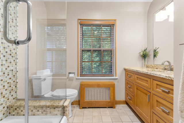 20 Cook Rd, Stamford, CT 06902 - full bath with vanity, a stall shower, tile patterned floors, and toilet