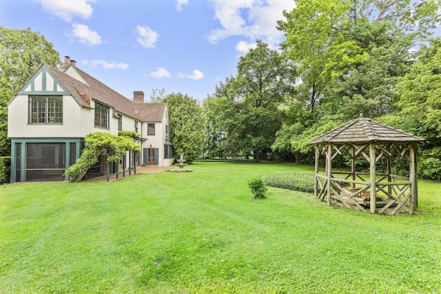 20 Cook Rd, Stamford, CT 06902 - view of grassy yard with a gazebo and view of scattered trees