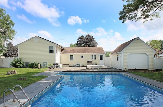 537 Hobart St, Southington, CT 06489 - view of swimming pool featuring a wooden deck and an outbuilding