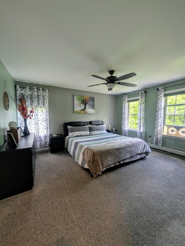 35 Snake Meadow Rd, Killingly, CT 06239 - bedroom featuring carpet floors, multiple windows, and ceiling fan