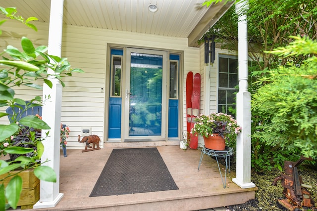 10 Heritage Way, Barkhamsted, CT 06063 - doorway to property featuring covered porch