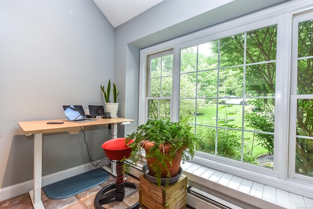 10 Heritage Way, Barkhamsted, CT 06063 - office with vaulted ceiling and baseboards