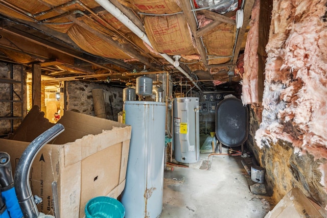 24 Maple St, Torrington, CT 06790 - below grade area with water heater and oil tank