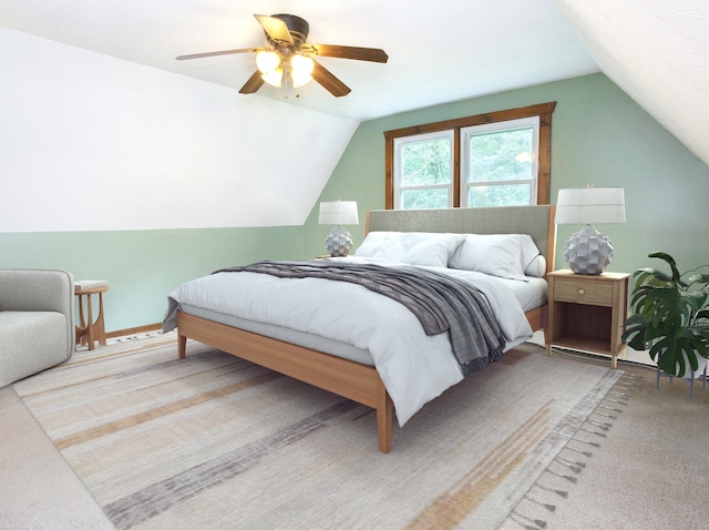115B Torrington Ave, Canton, CT 06019 - carpeted bedroom with lofted ceiling and a ceiling fan