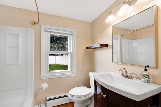 21 Enfield St, Windsor Locks, CT 06096 - bathroom with baseboard heating, vanity, and toilet