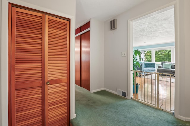 1704 Hill St, Suffield, CT 06078 - hall featuring carpet flooring and baseboards