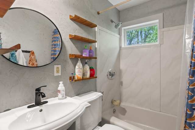 1704 Hill St, Suffield, CT 06078 - full bath featuring a sink and shower / bath combo with shower curtain