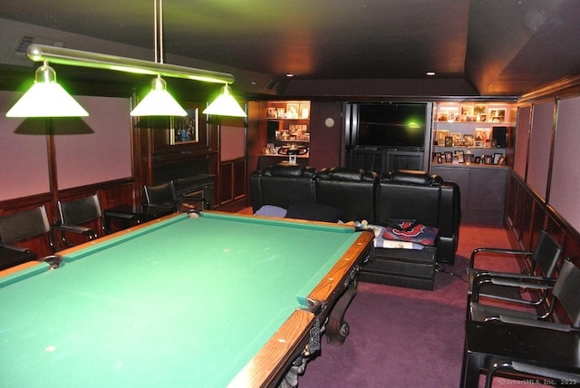 175 Tokeneke Dr, North Haven, CT 06473 - rec room with pool table and carpet