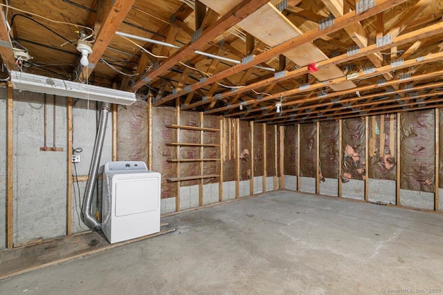 121 Lurton St, New Britain, CT 06053 - unfinished below grade area featuring washer / clothes dryer
