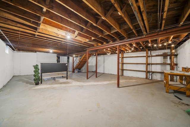 327 Steele St, New Britain, CT 06052 - unfinished below grade area featuring stairs