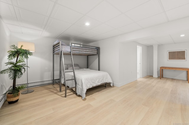 27 Quarry Rd, Stonington, CT 06355 - bedroom with wood finished floors, recessed lighting, baseboards, and a drop ceiling