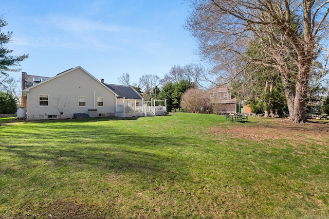 27 Quarry Rd, Stonington, CT 06355 - view of grassy yard with a deck