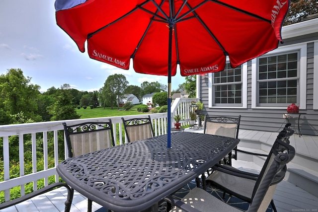 19 Old Colony Rd Unit 19, Monroe, CT 06468 - wooden terrace featuring outdoor dining area