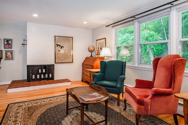 20 Wescott Rd, Simsbury, CT 06070 - sitting room with wood finished floors, recessed lighting, and baseboards