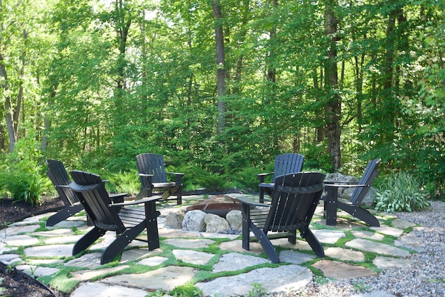 86 Charolais Way, Burlington, CT 06013 - view of patio featuring an outdoor fire pit