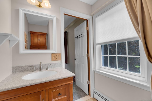 36 Holly Ln, Middletown, CT 06457 - bathroom featuring vanity and a baseboard heating unit