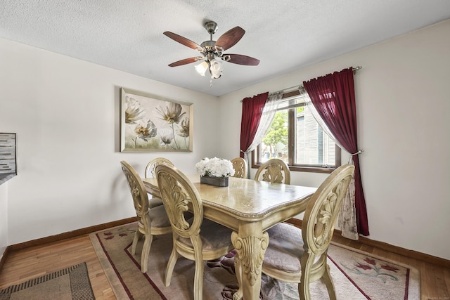 3 Jeffrey Alan Dr, Manchester, CT 06042 - dining area with ceiling fan, baseboards, wood finished floors, and a textured ceiling