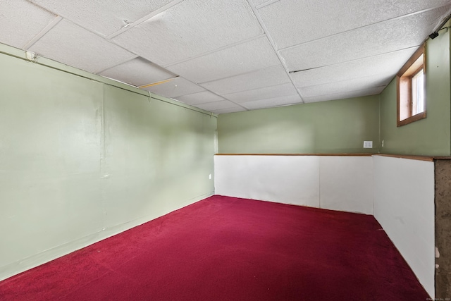 3 Jeffrey Alan Dr, Manchester, CT 06042 - below grade area featuring carpet floors and a paneled ceiling
