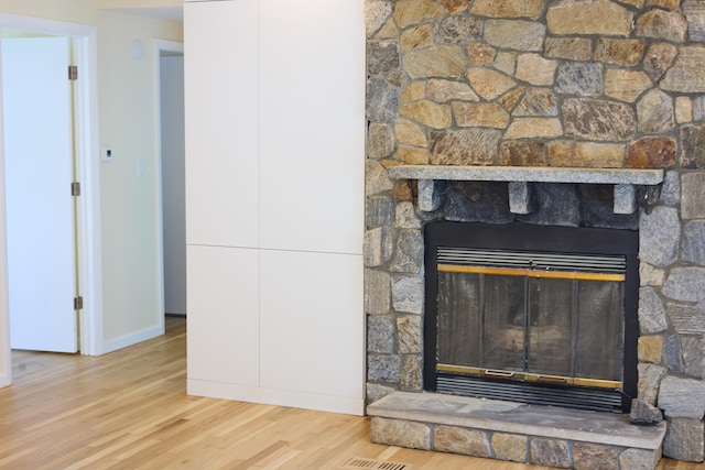 10 Crescent Park Rd, Westport, CT 06880 - detailed view of a fireplace and wood finished floors