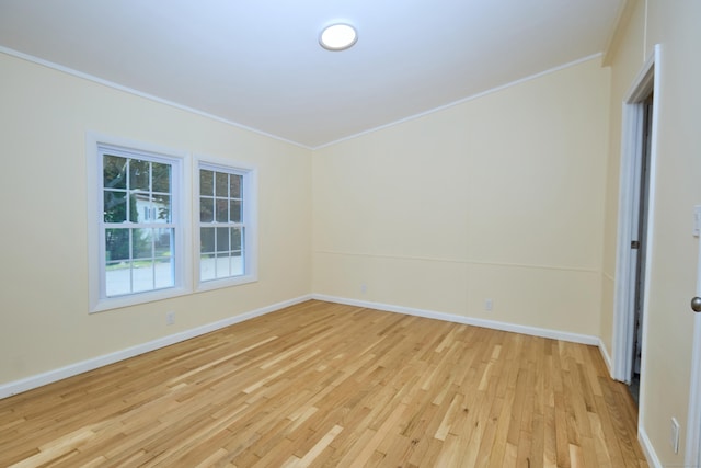 10 Crescent Park Rd, Westport, CT 06880 - unfurnished room with ornamental molding and light wood-style floors