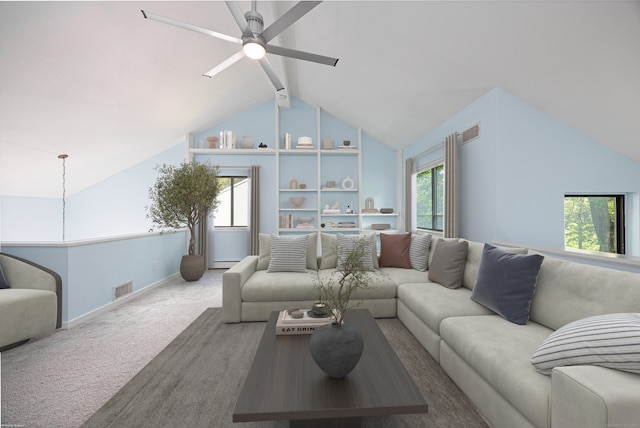 45 Ettl Ln Unit 301, Greenwich, CT 06831 - living room featuring ceiling fan, carpet flooring, and baseboards