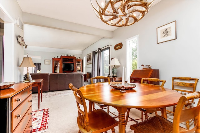 21 Heritage Vlg Unit B, Southbury, CT 06488 - dining space featuring a chandelier and light colored carpet