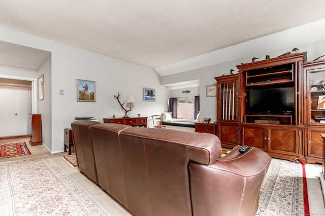 21 Heritage Vlg Unit B, Southbury, CT 06488 - living room with vaulted ceiling and light carpet