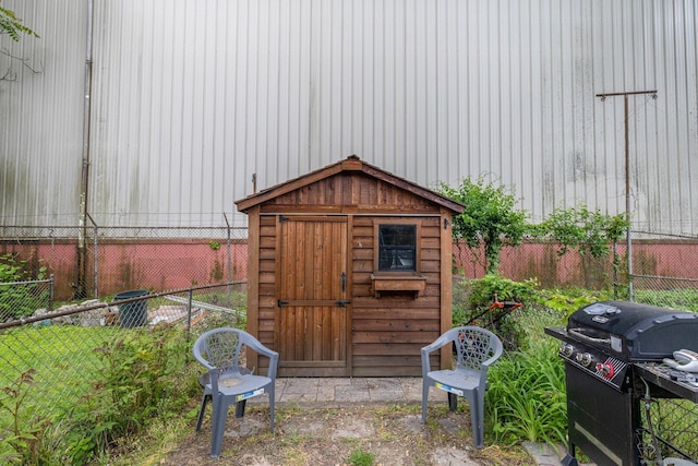 151 Alsace St, Bridgeport, CT 06604 - view of shed with a fenced backyard