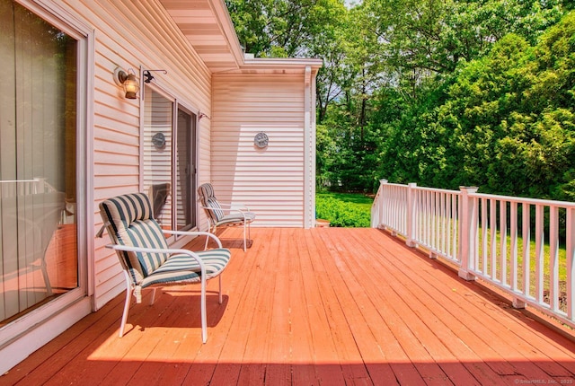 26 Lighthouse Hill Rd, Windsor, CT 06095 - wooden deck featuring view of wooded area